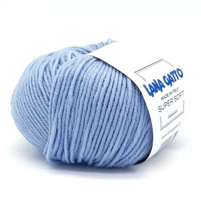 Lana Gatto Super Soft ( 14342 холодное сердце) 100% меринос экстрафайн 50 г/125 м