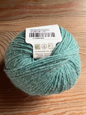 Пехорка Перуанская альпака 764 Зеленый меланж 50% альпака 50% шерсть мериноса 50 гр/150 м